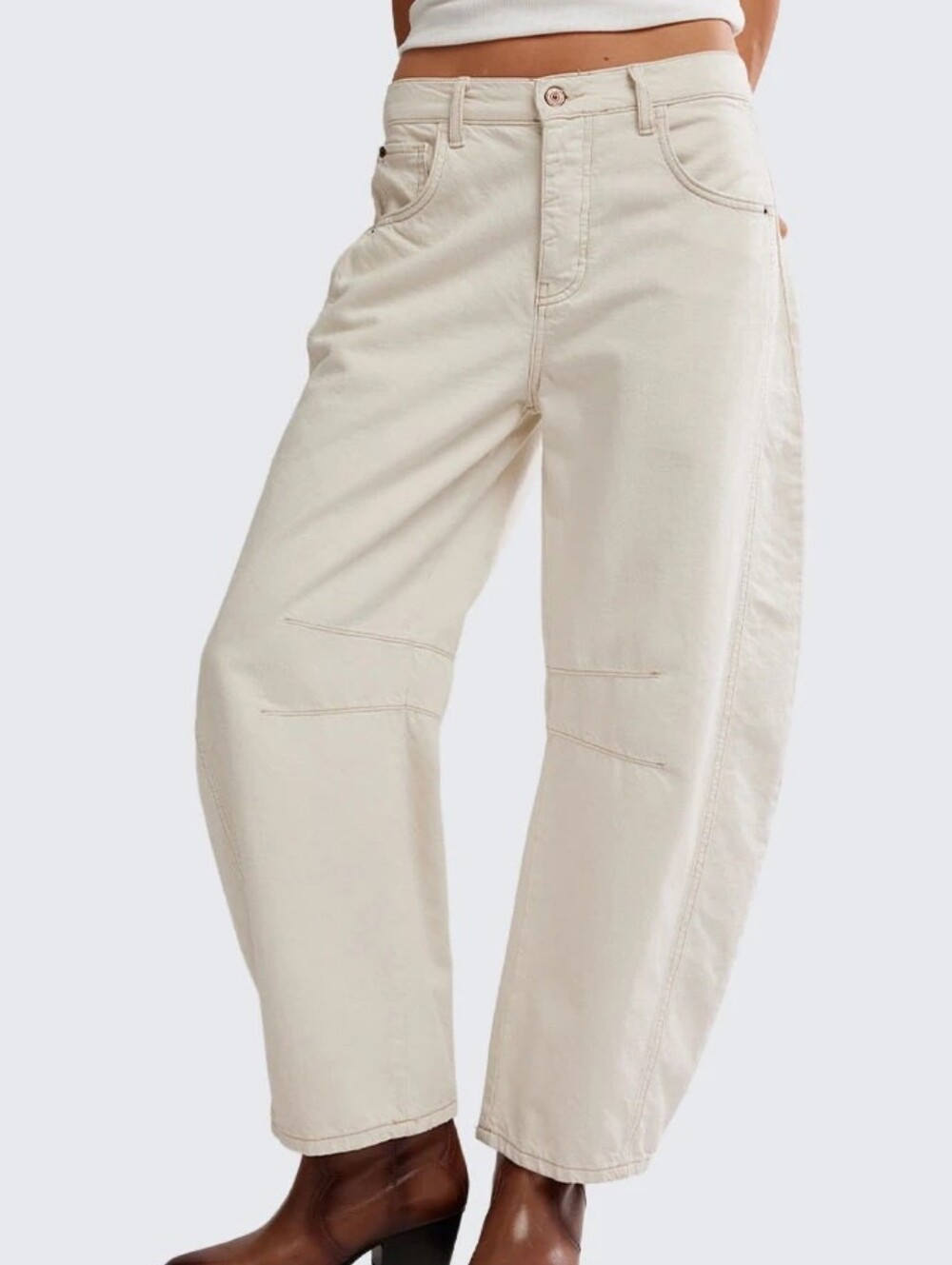 Free People Barrel Leg Jeans